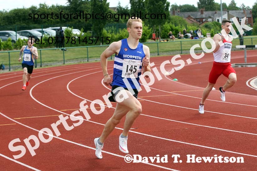 Senior mens 400 metres, 2021 Northern Senior and Under-20s Champs., Leigh. Photo: David T. Hewitson/Sports for All Pics